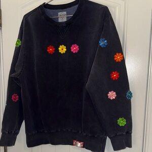 Revtown Gray Sweatshirt with Black Trim